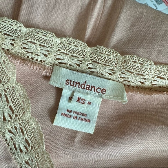 Sundance blouse pale pink xsmall eyelet lace button down Dressy peplum blouse - Picture 5 of 8